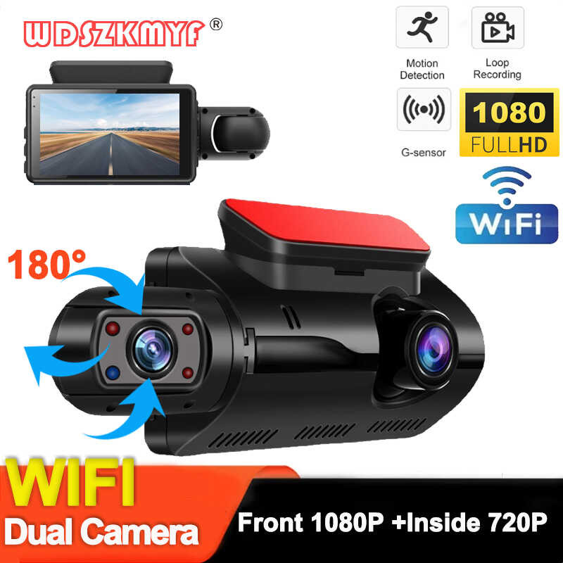 Dash Cam 1080P Cars Dual 3Inch Recorder Video WIFI Dvr Loop Record ...