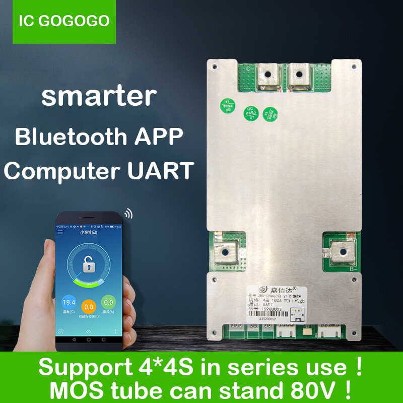 Smart JBD BMS 4S 12V Group Packs In Series 8S 16S 60A 80A 100A 120A ...