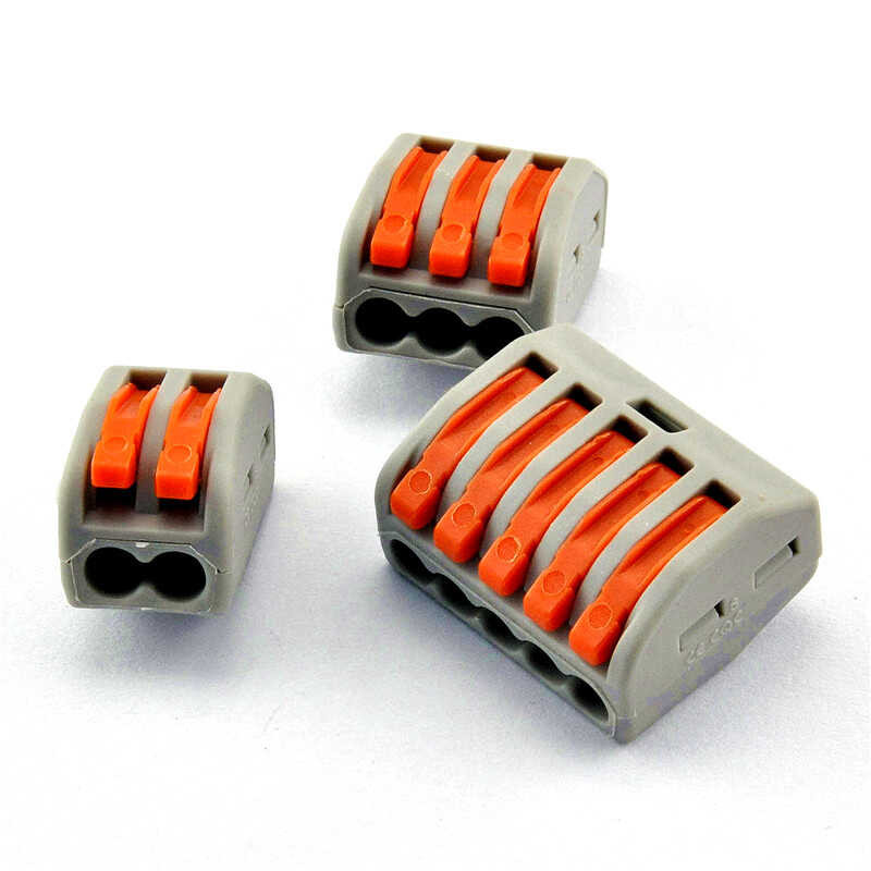 Universal building wire connector, quick connect terminal block ...