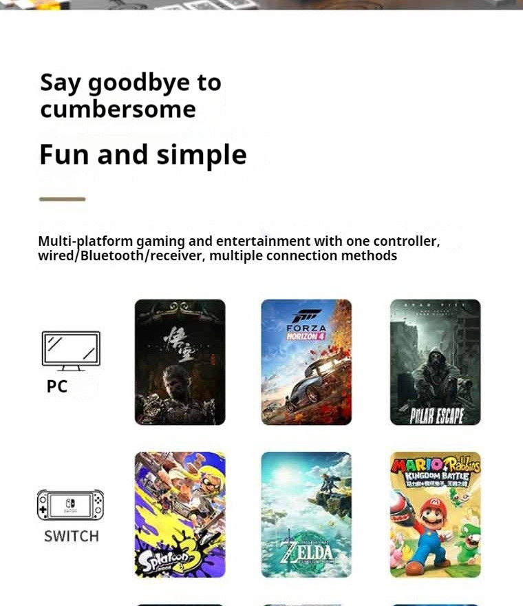 AOLION Black Myth Wukong limited three mode game controller, dual hall ...