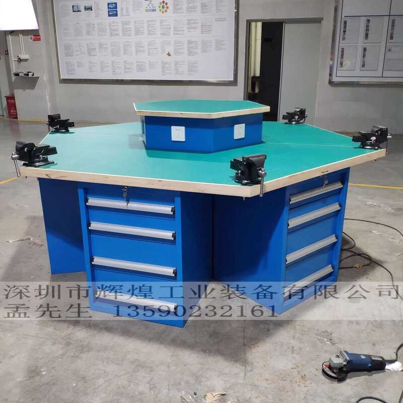 Heavy-Duty for Machinists, Workshop Hexagon Vise Workbench, Technical ...