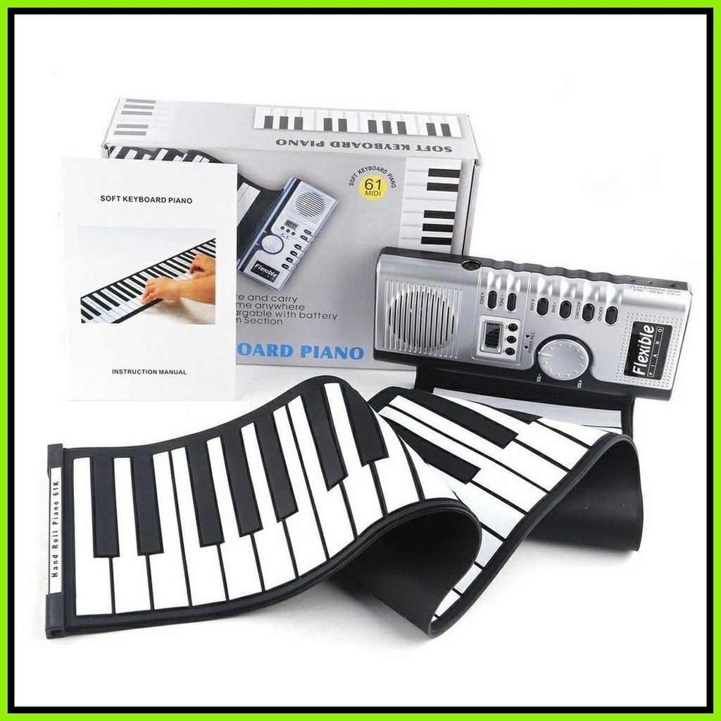 § RIXTON Foldable Hand Roll Piano 49/61 Key Silicone Rubber Keyboads ...