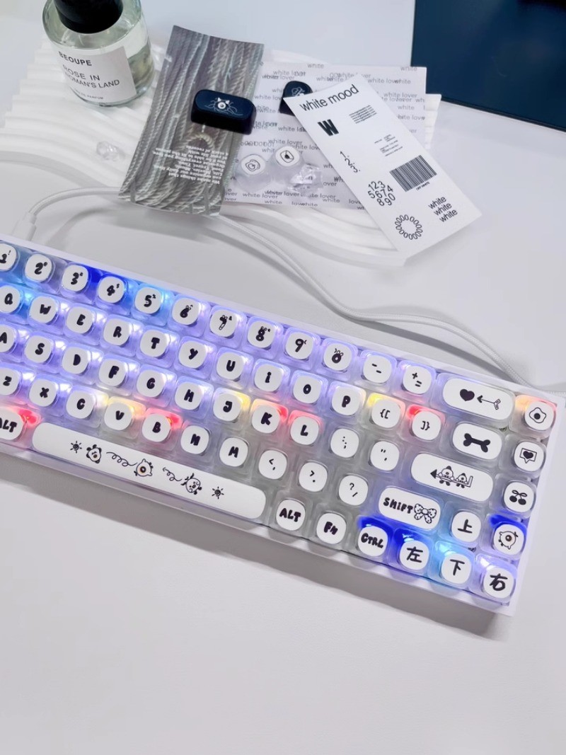 Little Beast Keycap MOA Profile 140 Keys PC PBT Dye Sublimation Light ...