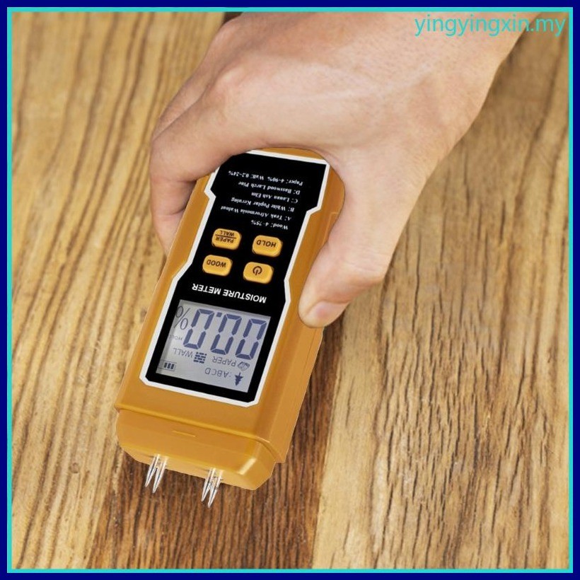 YIN Pin-Type Wood Moisture Meter Wood Humidity Detector Digital Water ...