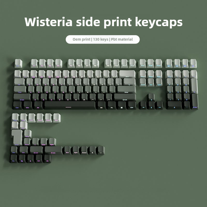 【PH STOCK】Green Gradient Side Print Keycap OEM Profile Shine Through ...