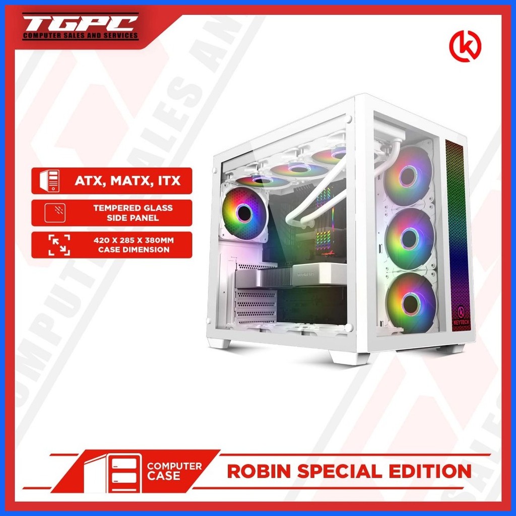 Coolman Robin 3 Gaming Case Tempered Glass Full Tower | KEYTEC ROBIN SE ...