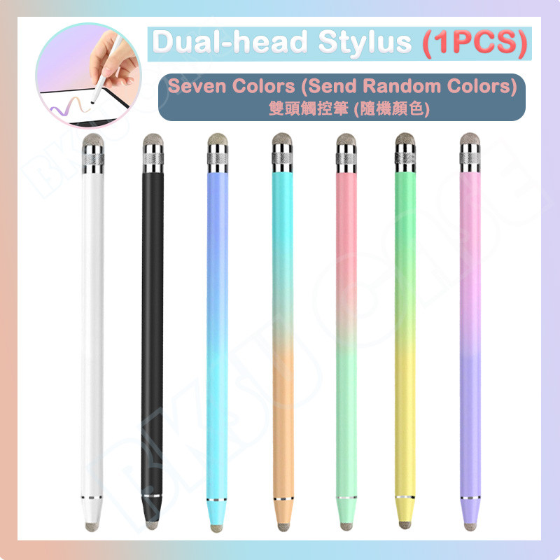 Dual-head Universal 2 in 1 Stylus Pen For iPad iPhone Tablet Capacitive ...