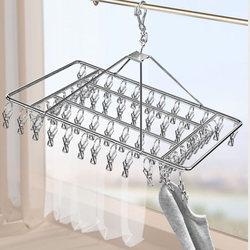 20/30/40 Clips Stainless Steel Laundry Drying Drip Clips Hanger ...