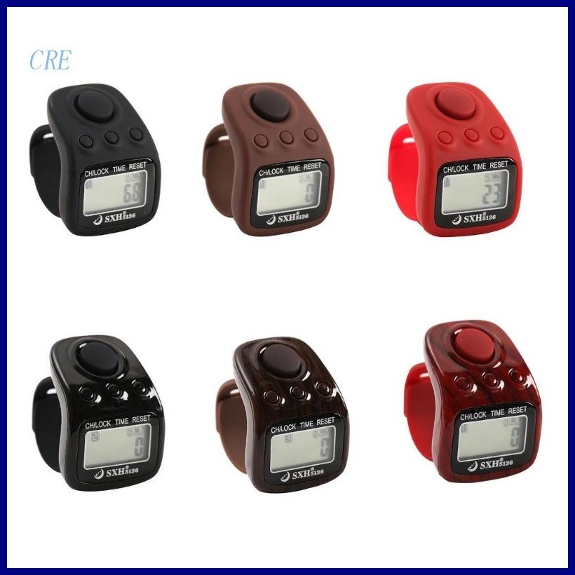 CRE 6-Digital LCD Electrical Hand Tally Ring Counter Rechargeable ...
