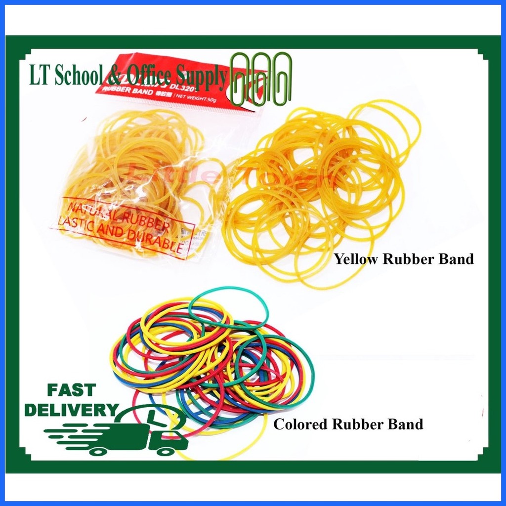 ↙ ∦ ☽ DL Yellow & Colored Rubber Band 50g 1Pack | Shopee Philippines