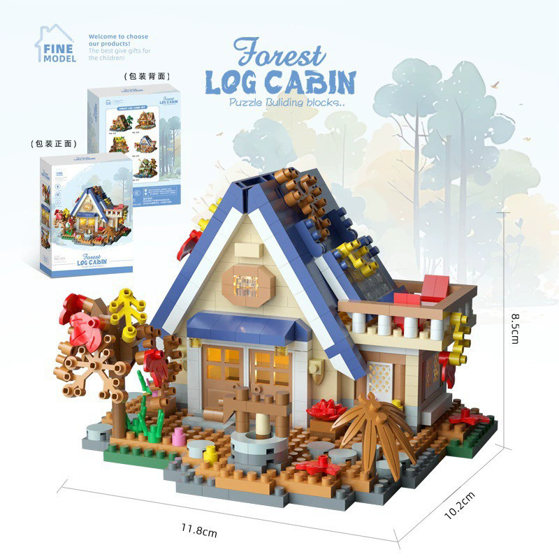 Beautiful Mini Plastic Blocks DIY Frame House Assemble MOC Flower Cabin ...