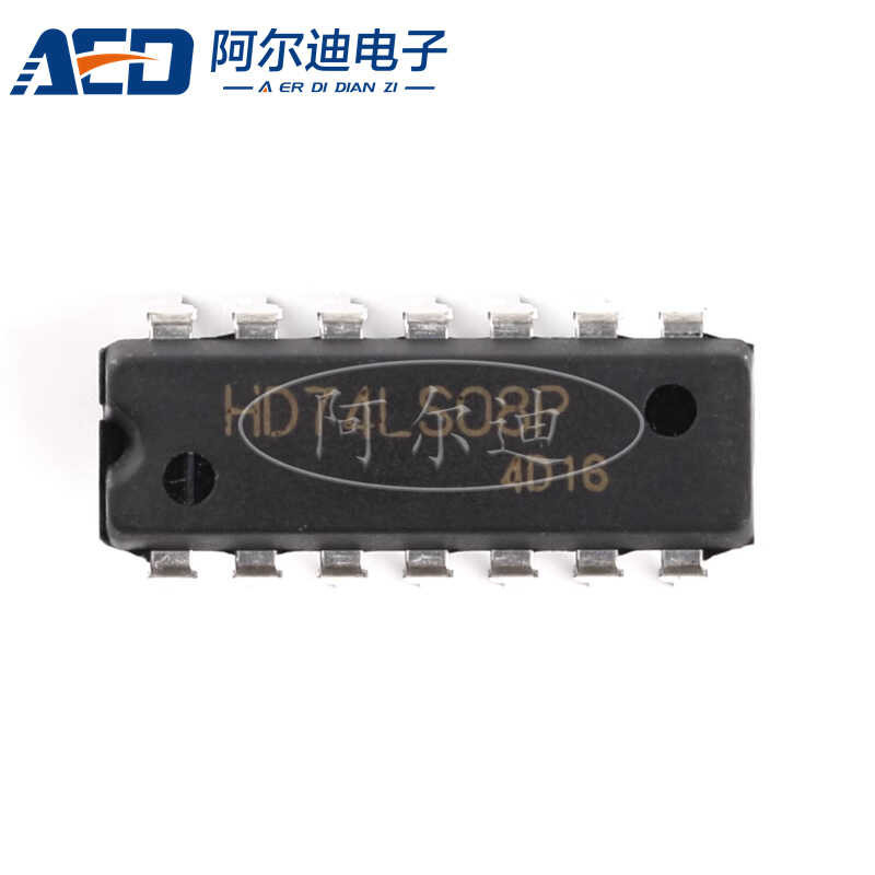 Original HD74LS08P inline DIP-14 four-way 2-input positive and gate ...