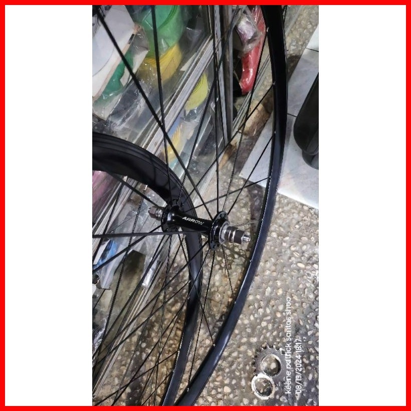 ☑ arrow rimset for fixie 700c 20/24h bladed spoke arrow hub and rim ...