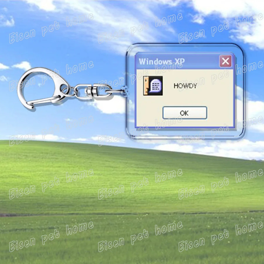 Creative XP Window Keychains for Accessories Bag Funny Task Failed ...