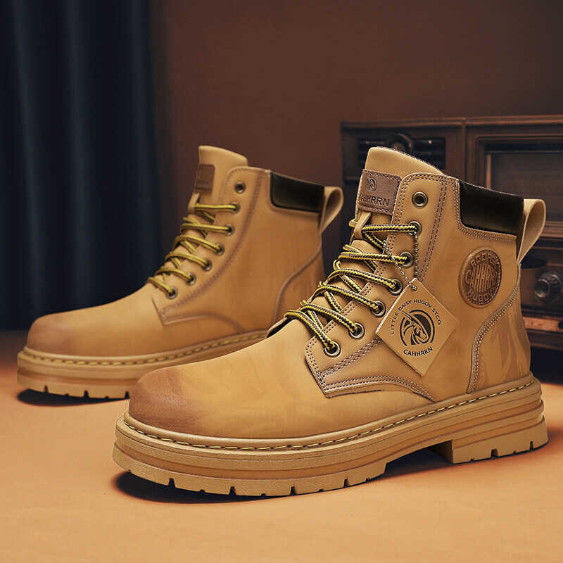 20 Yong Ge ★ 0222 Seven Hole Yellow Boots Small Yellow Boots Thick ...