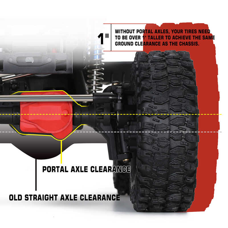 And Metal Portal 1/10 AUSTARHOBBY Front Excellent Axles Rear Axle With ...