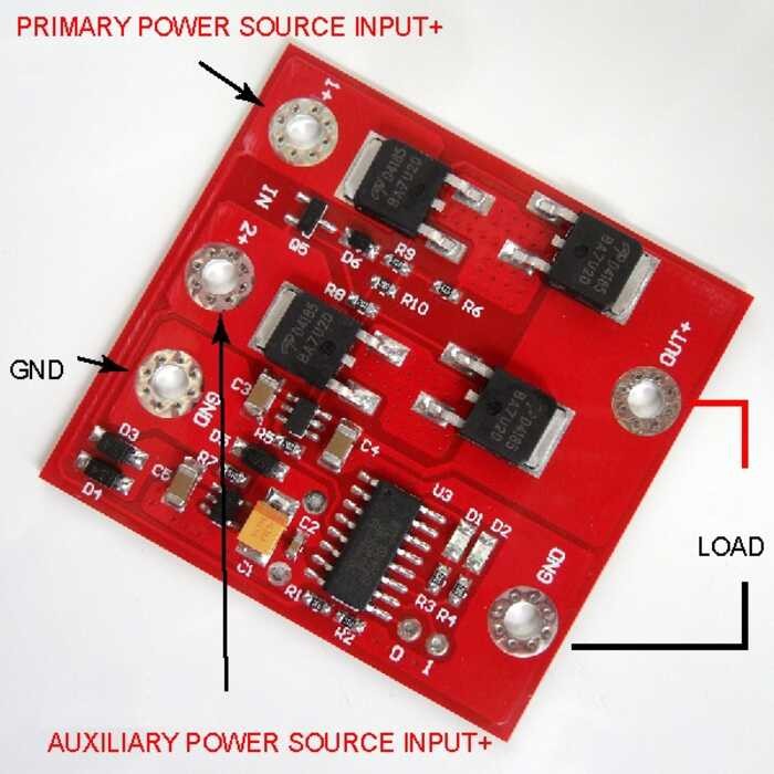 12V DC 8A Dual-Sources Automatic Transfer Switches Controller Battery ...