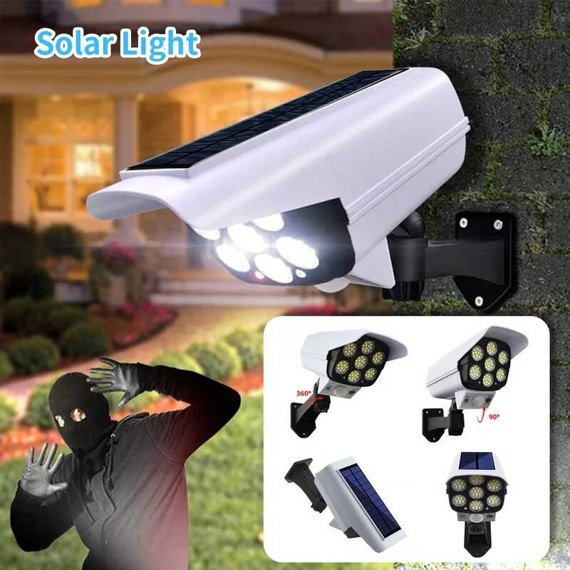Outdoor Security Dummy Camera Motion Sensor Light Solar Led Lights ...