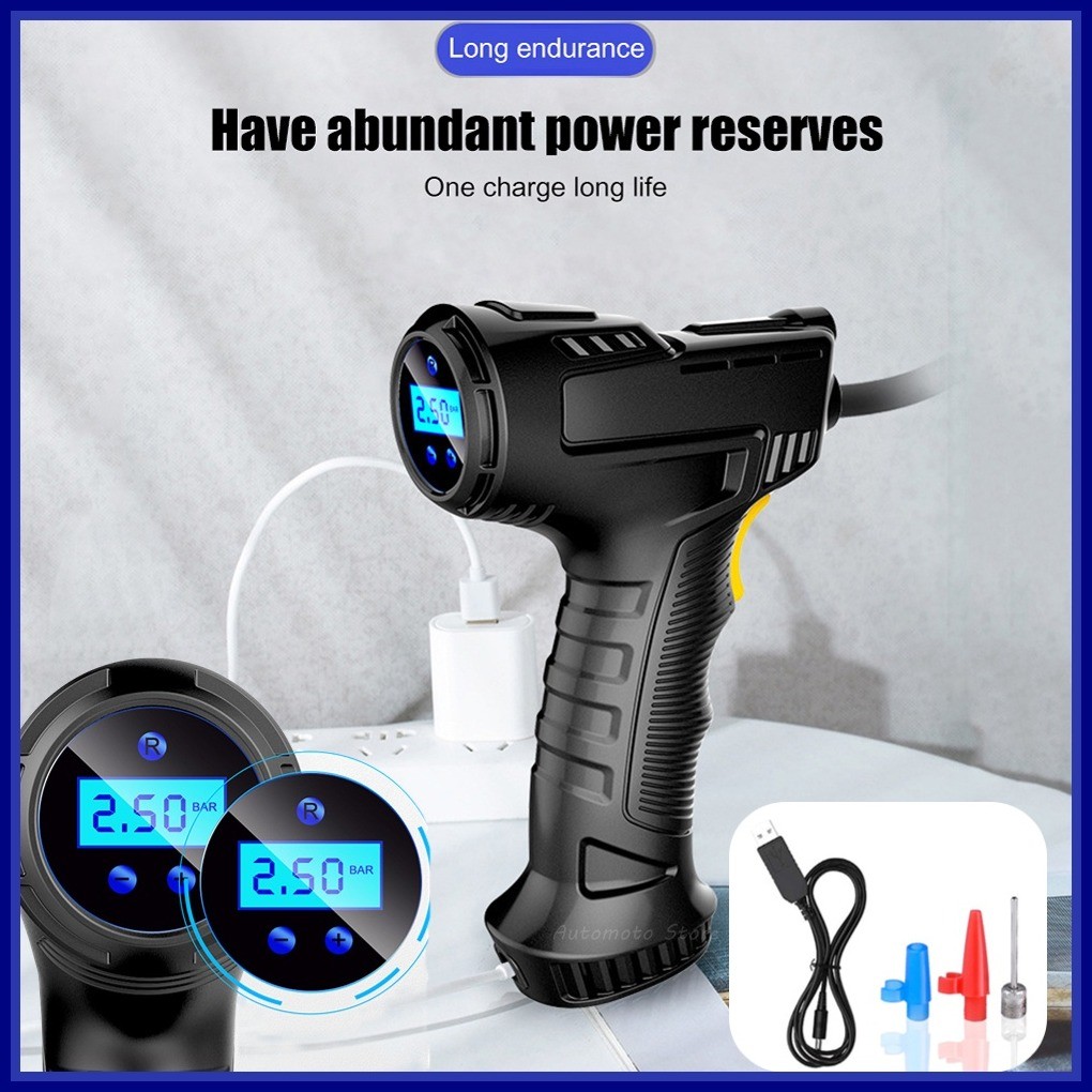 Handheld Car Air Compressor Intelligent Digital Display Car Air Pump ...