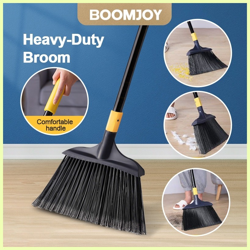 MASTERTOP 55-Inch Heavy Duty Outdoor Broom - Extra Wide Angle Broom With Stainless Steel Handle For Pet Hair, Garage & Patio