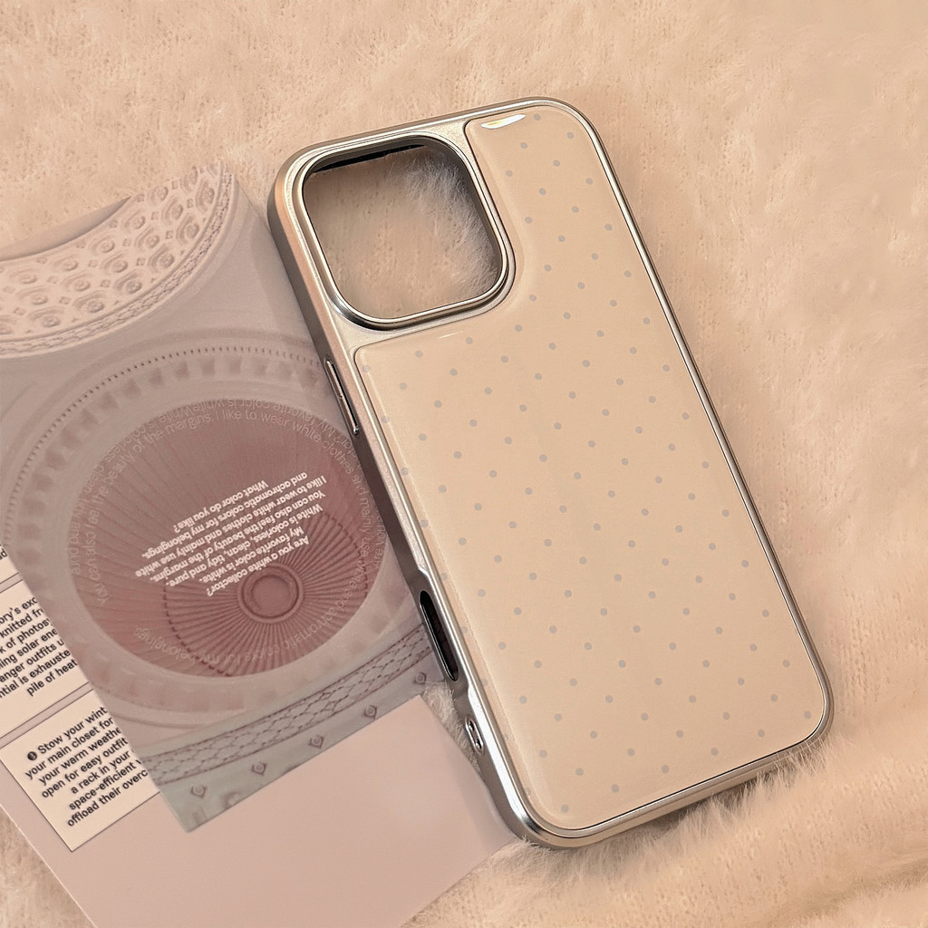 Mobile Phone Case With Epoxy Resin Craft And Simple Small Polka Dot 