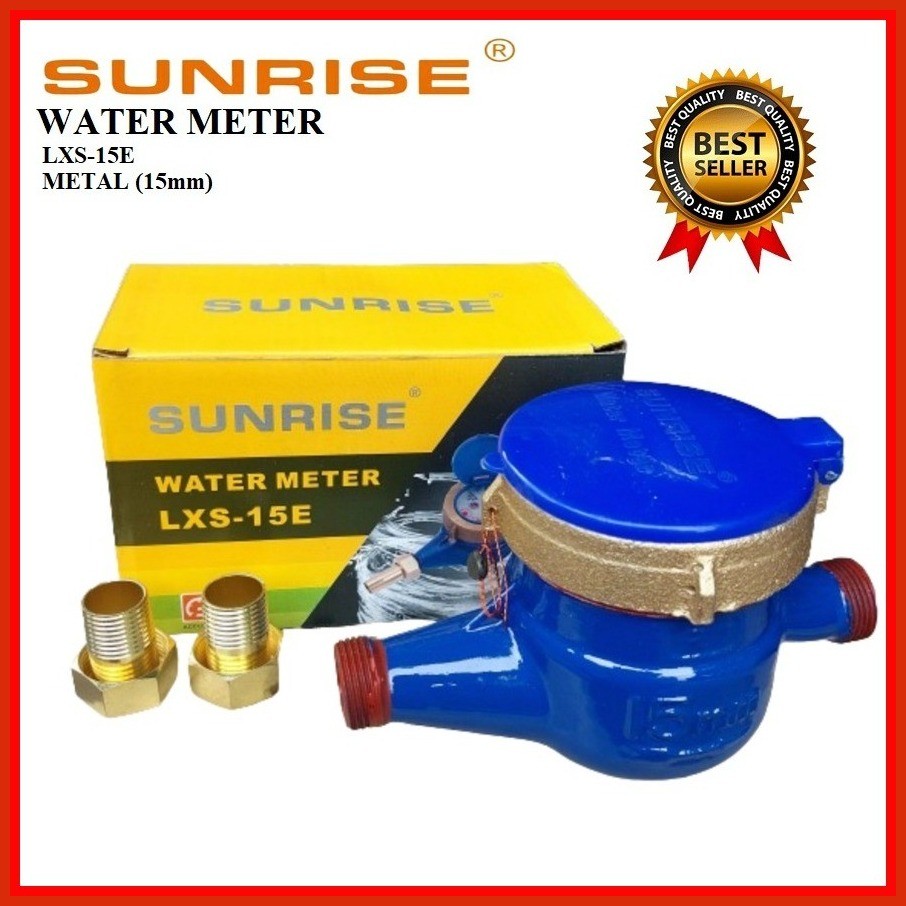 ♟ SUNRISE Water Meter Sub- Meter Original Heavy Duty 15mm ( 1/2 ...
