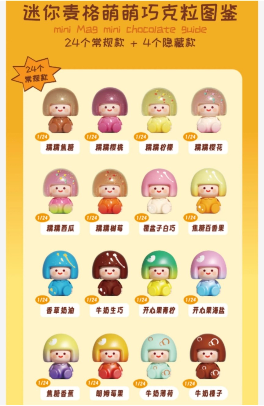 Mini Mag Mini Chocolate Series Mini Beans Mini Figure 3.5cm Pvc with ...