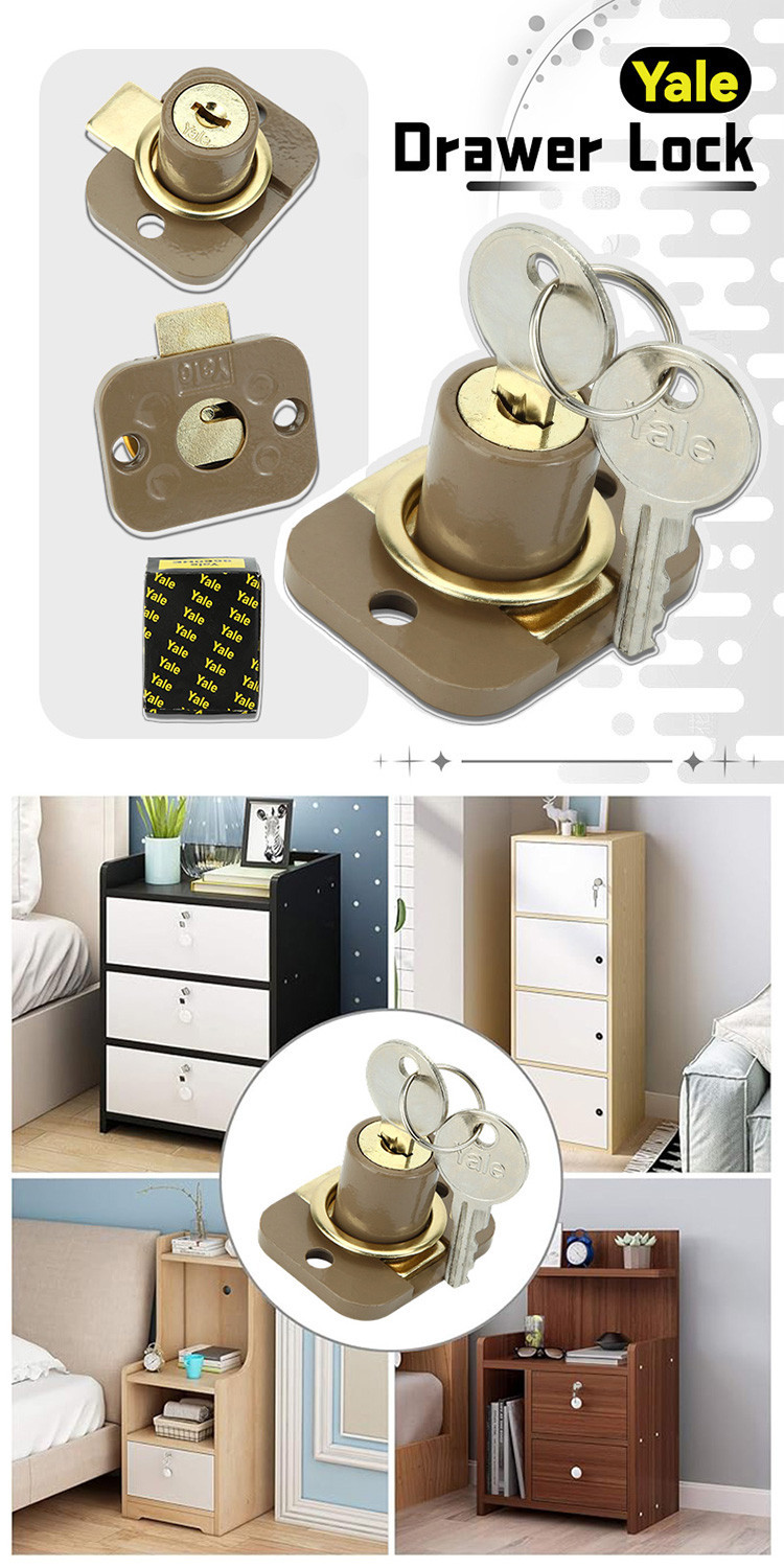（Fast&COD）V9660HE Yale Drawer Lock Safety Heavy Duty Cam Lock For ...
