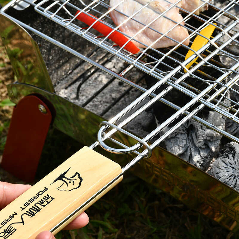 Grill BBQ Fish Rack Stainless BBQ Net Square Grill Net Chicken Roaster ...