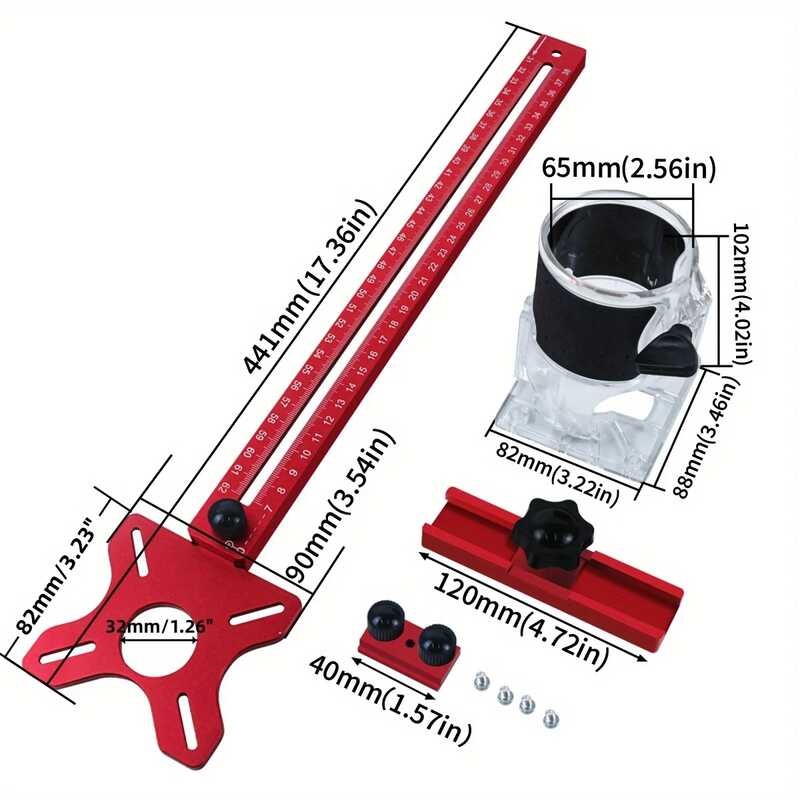 Cutting Circle Jig,4 In 1 Router Brac-Cabinet Jig, Automatic Center ...