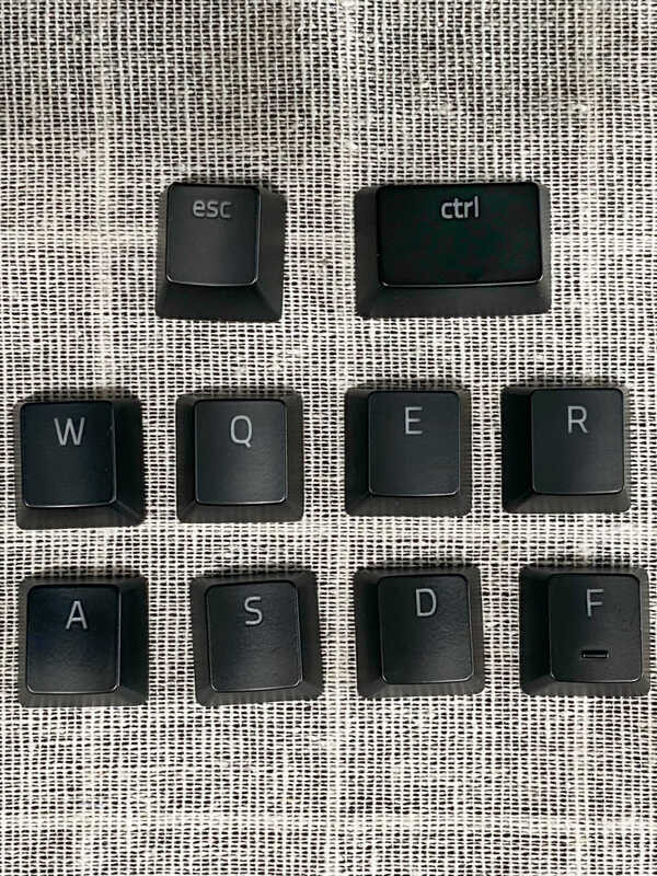 ☑♥ Razer Mechanical Keyboard Original Disassembled Keycaps Blackwidow ...