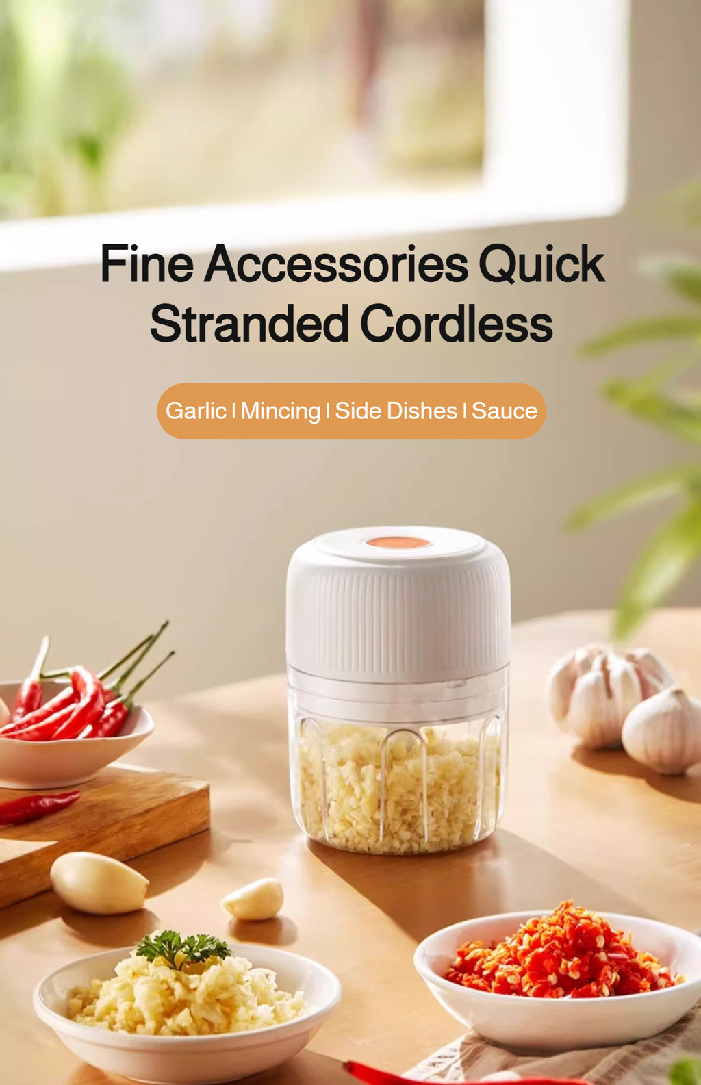 Complementary Food Machine Cordless Electric Garlic Beater | Shopee ...