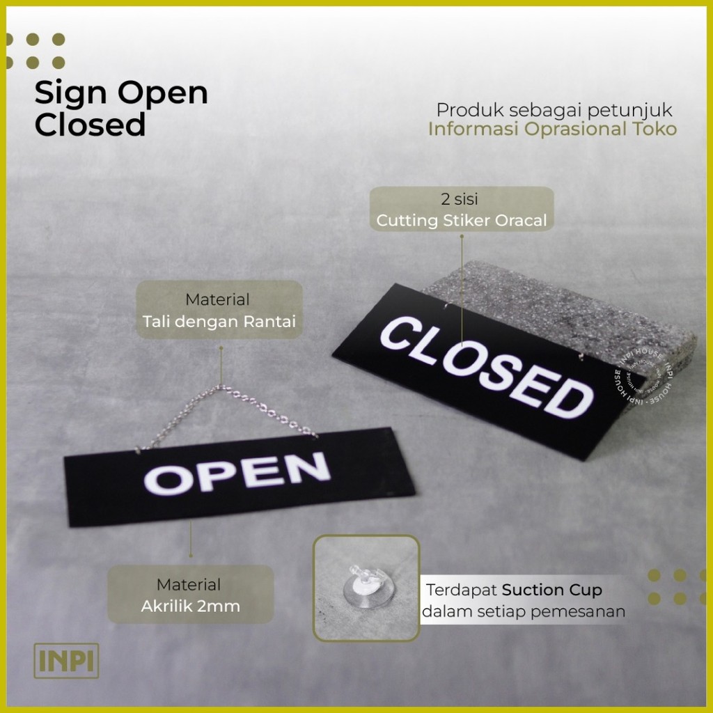 ♨ Open closed signage - Acrylic sign board - open closed sign - wall ...