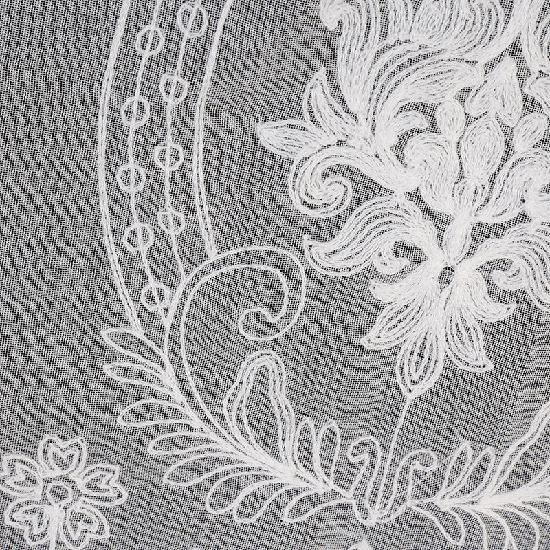 Fancy Lace - 52-inches Wide Hand-Beaded Embroidered on Tulle Black