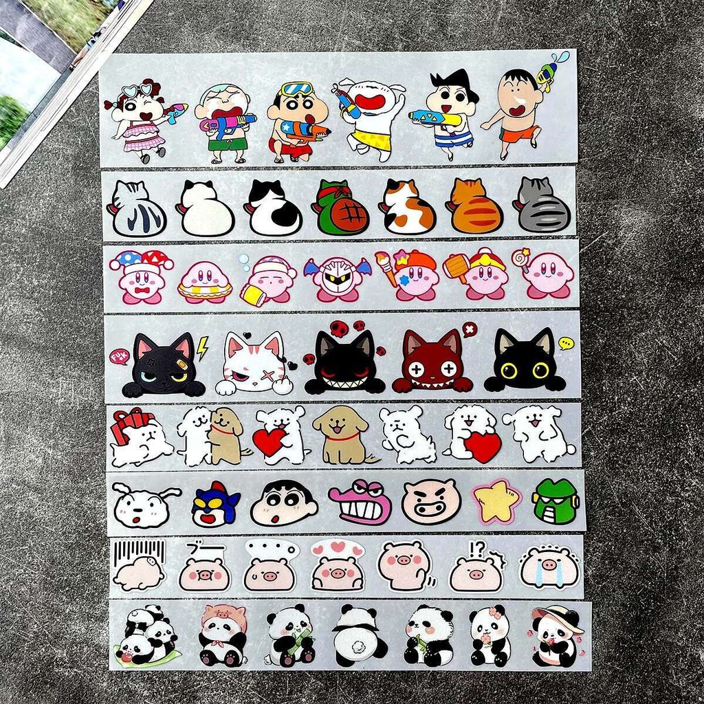 Cartoon cute car stickers Funny personality creative motorbike ...