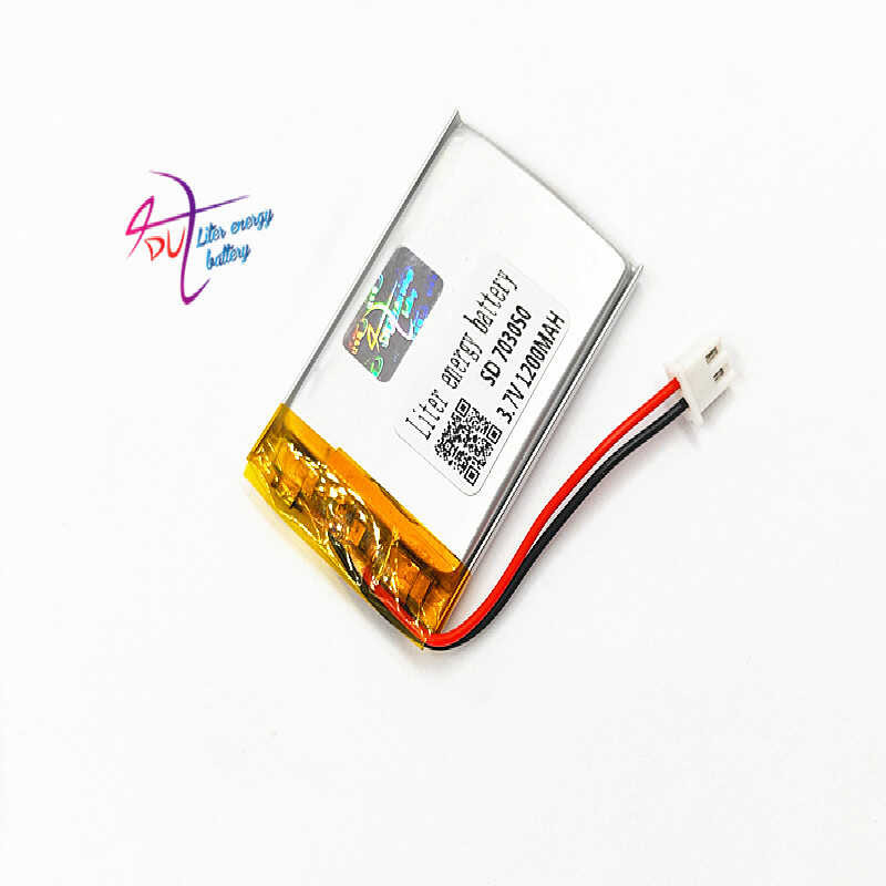 JST 2.54Mm 2Pin 10Pcs 703050 3.7V 1200Mah Lithium Polymer Lipo ...
