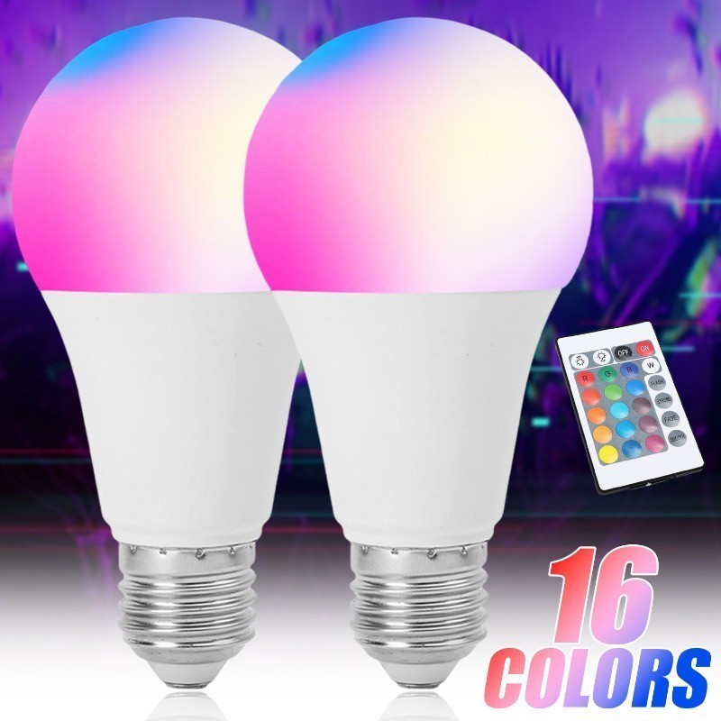 4Pcs 16 Colors RGB Bulb - Multicolor LED Bulb - Remote Control Smart ...