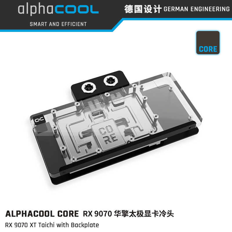 Alphacool Core Series 9070 Graphics Card Split GPU Water Block ...