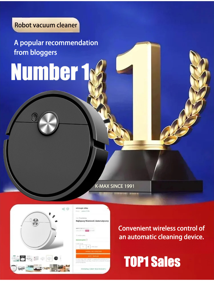 Intelligent home sweeping robot with laser radar suction sweeping ...
