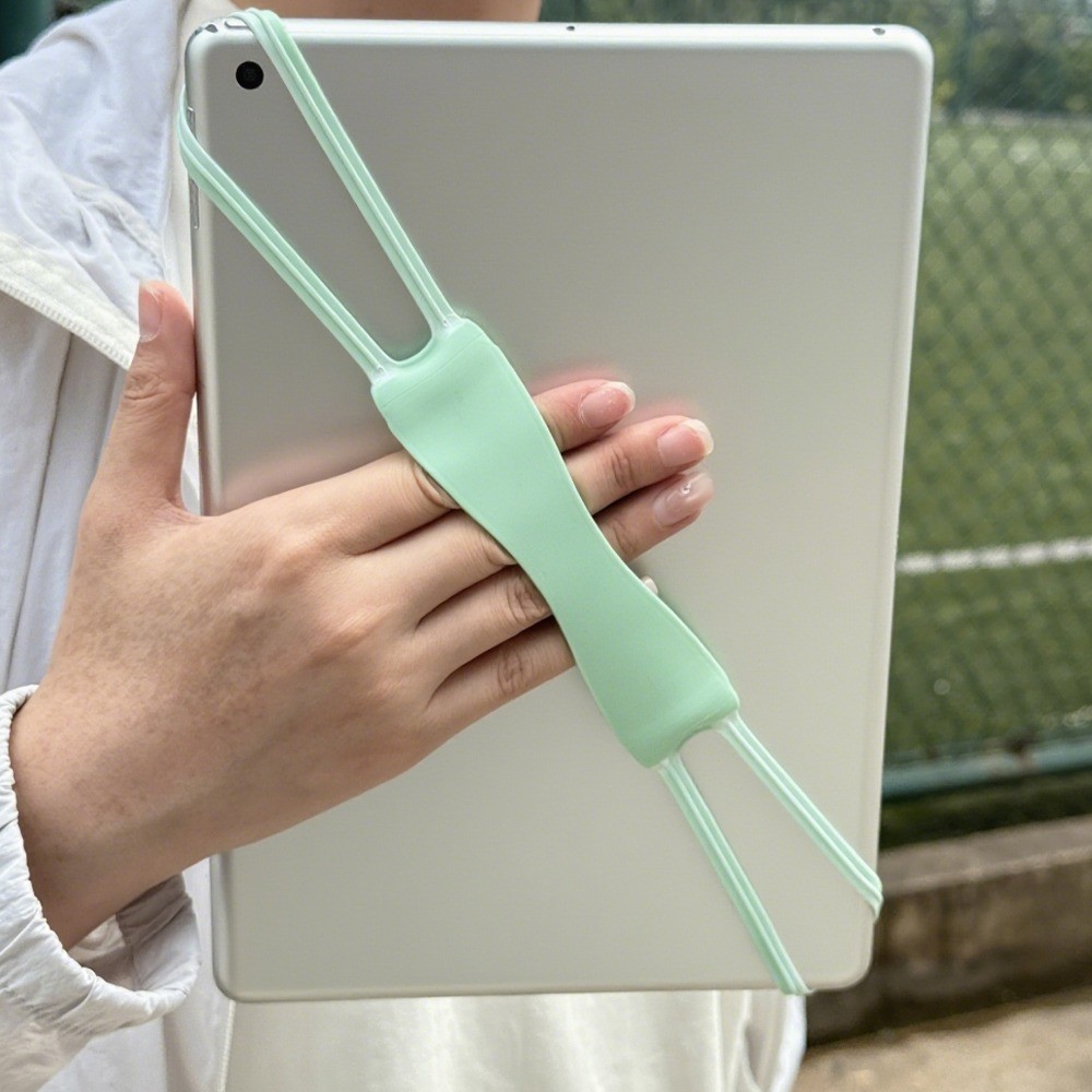 Universal Anti-drop One-Hand Elastic Grip Strap Silicone Non-slip Hand ...