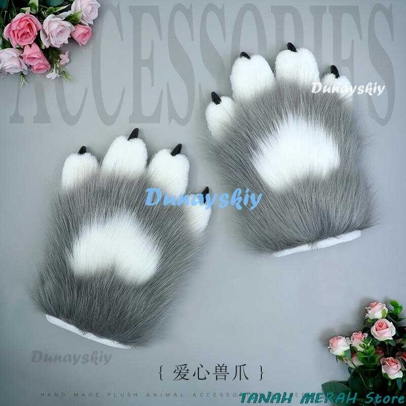 Cosplay Katzenpfoten-Handschuhe – Flauschige Fellsuit-Paws Für Anime, Karneval & Kostümpartys