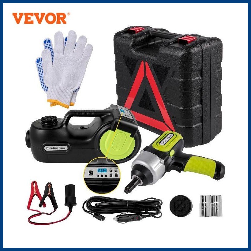 VEVOR 4-In-1 Electric Car Jack 12V 5 Ton Portable Hydraulic Jack Impact ...