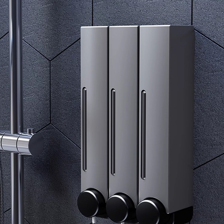 Wall Mounted Soap Dispenser For Hotel Bathroom Kitchen No Drilling Shower Gel Shampoo Dispenser ...