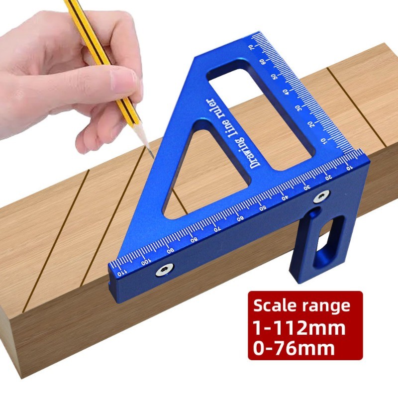 Woodworking Square Aluminum Miter Set Square 3D Multi-angle 45/90 ...
