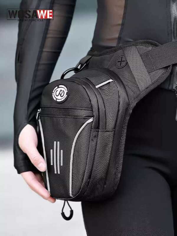 Wasavi Rider Leg Motorcycle Riding Crossbody Men's Delivery Waist Bag ...