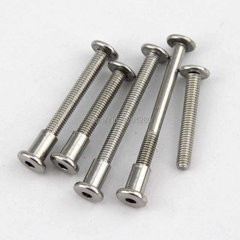 W 5Pcs M6 Flat Set Screw Hex Socket Fastener Children's Bed Furniture C ...