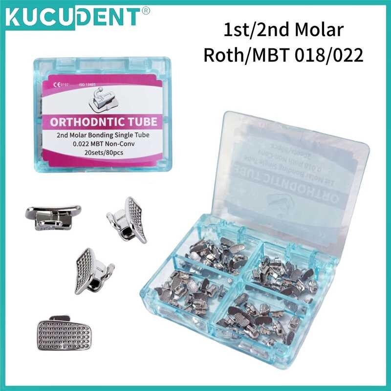 AZDENT 80-Piece Orthodontic Band Set With Buccal Tubes For First