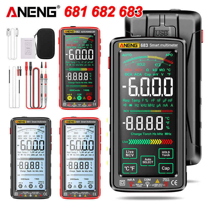681 ANENG 682 683 Digital Professional Multimeter Smart Anti-burn ...