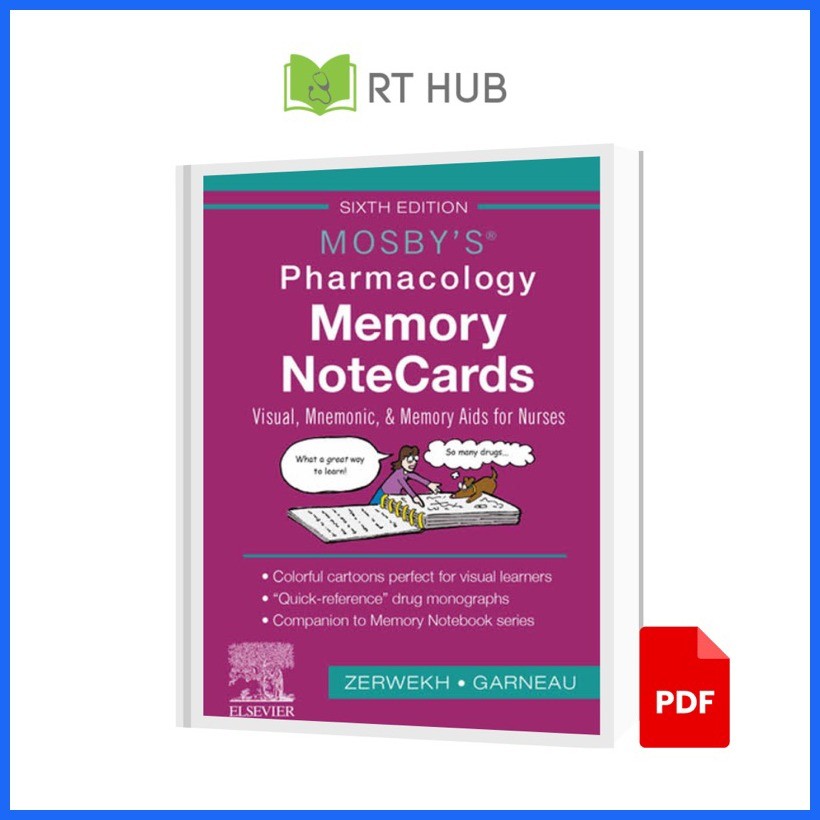 Mosby's Pharmacology Memory NoteCards Visual, Mnemonic for Nurses 6th ...