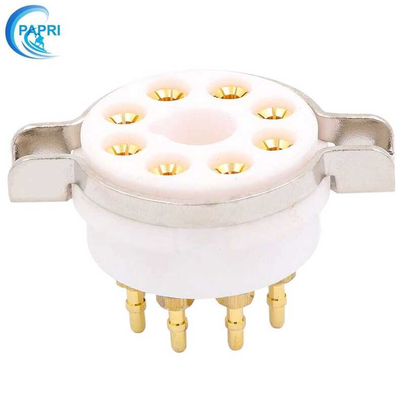 95 Special 8-Pin Electronic Tube Socket Ceramic GZC8-T-G Gold-Plated ...